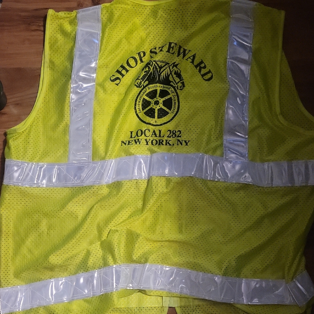 High-Visibility Yellow Safety NY Local 282 UNION Shop Steward Vest
